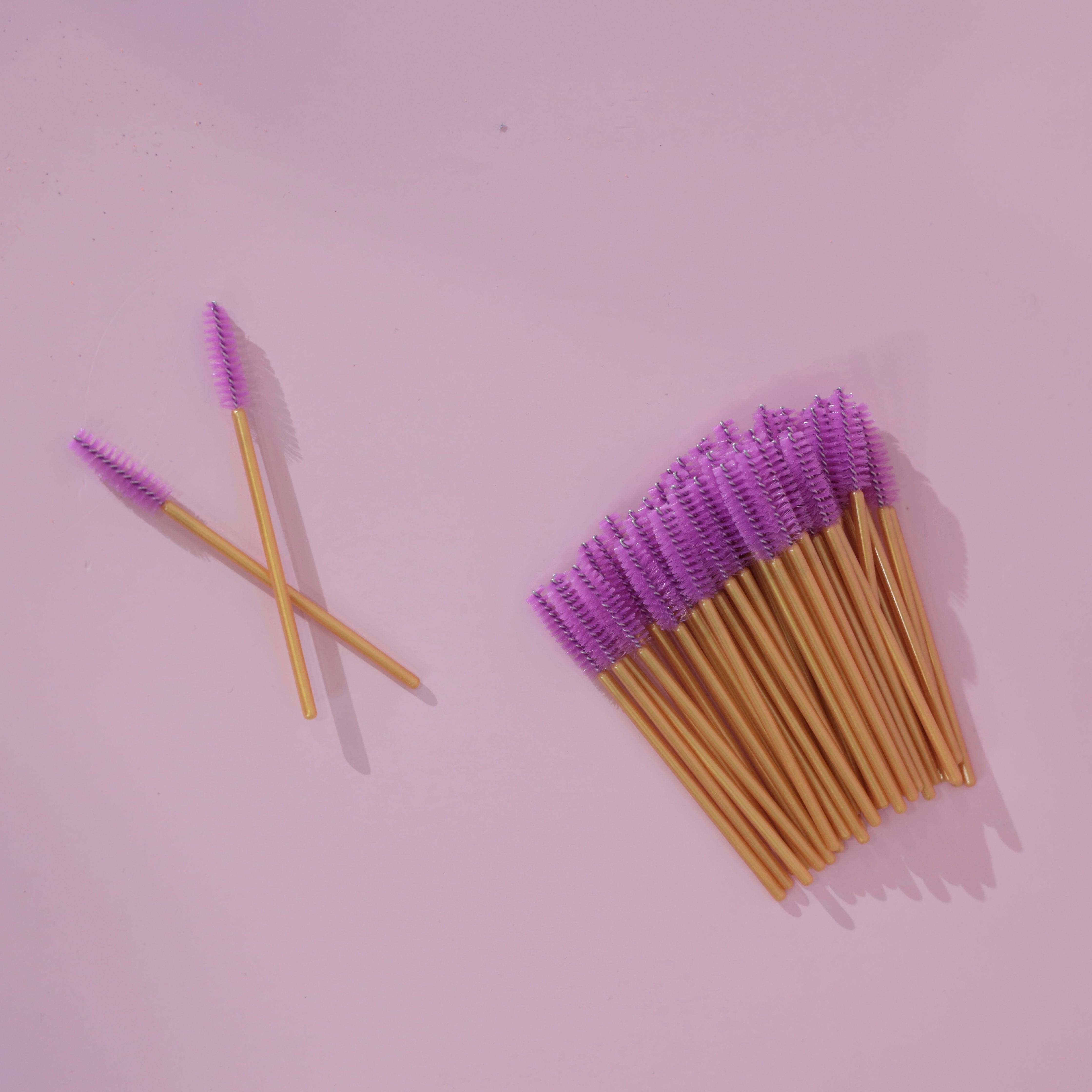 Disposable Lash Wands Purple/Gold